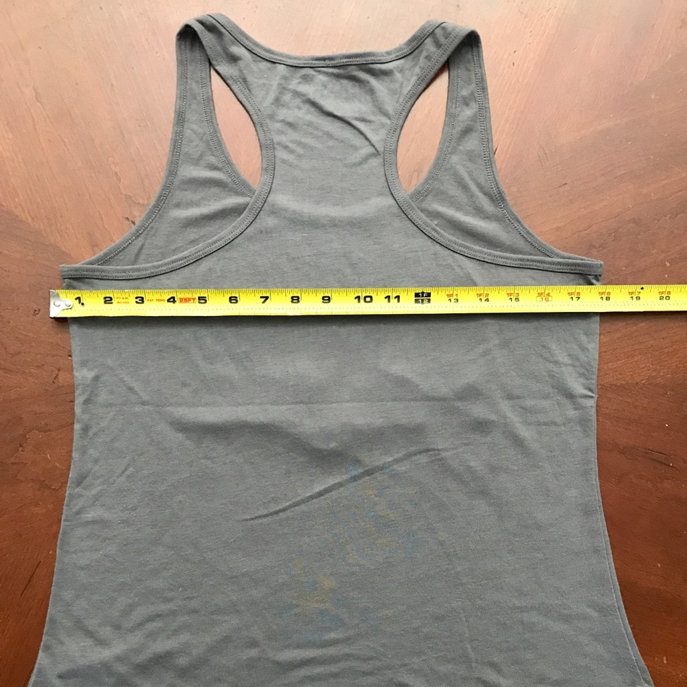Gray Racer Back Tank - Picture 2 of 3